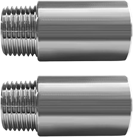 Beduan 304 SS 3/4 Male to Female NPT Threaded Pipe 2 Length Nipple 2PCS