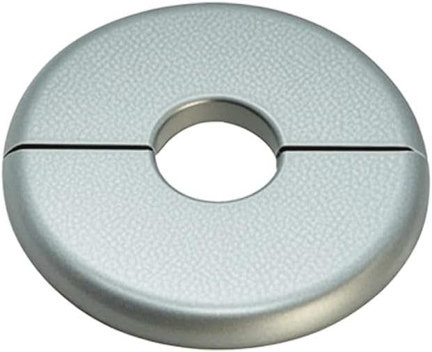 1 Piece ABS Wall Split Flange Round Self-Adhesive Escutcheon Plate Cover Plumbing Pipe Cover for Water Pipe Faucet Decoration 0.87"/22mm, Silver
