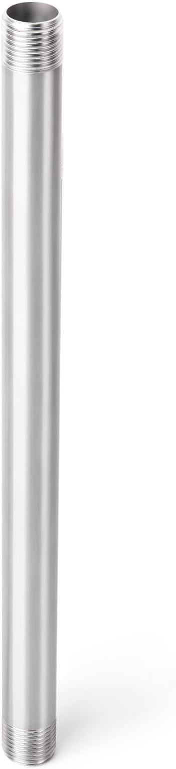 TAISHER 4PCS Stainless Steel Pipe Fittings, 1/4" NPT x 1/4" NPT Male Threaded, 12" Length Nipple Cast Pipe