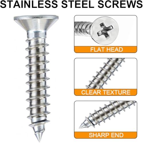 4 Pack White Straight Brackets, 8 Inch Stainless Steel Flat Brace Mending Plates, Heavy Duty Repair Brackets for Wood Furniture with Screws
