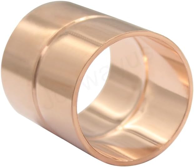 Joywayus 5PCS 1" ID Copper Coupling with Dimple Stop Straight Sweat Pipe Fitting Pressure Plumbing Solder Connection