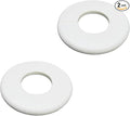 2 Pack Wall Split Flange for 1.73 Inch/44mm OD Pipe ABS Escutcheon Plate Self-Adhesive Round Plumbing Cover Plates for Water Pipe Faucet Decoration, White