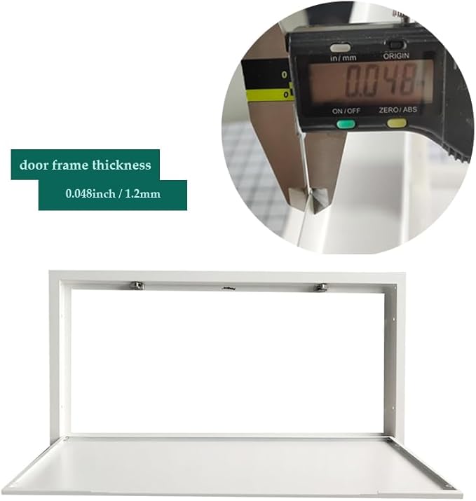 Fengze Thicken 0.048inch Metal Access Panel 14" x 29" (350 x 730mm) Spring Lock No Key Needed Strong Steel Access Door for Drywall and Ceiling Have Push Catch Lock