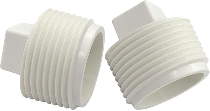 YSIL 2 Pack 4" Sewer Cleanout Cap NPT Cleanout Plug Male Adapter Male Threaded Pipe End Cap for Drain Pipe