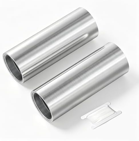 TAISHER 2Pcs 304 SS Nipple Cast Pipe Fitting 3/4" NPT Female, 4" Length