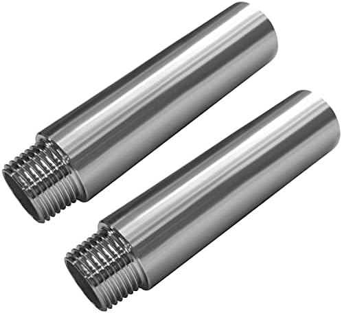 Beduan 304 SS 1/2 Male to Female NPT Threaded Pipe 4 Length Nipple 2PCS