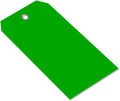 SmartSign 100-Pack Green Plastic Tags with Pre-Punched Hole, 4.75" x 2.375", Size#5, 10 mil Tearproof Plastic Tags with Metal Eyelet, Writable Blank Tags for Shipping/Labeling, USA-Made