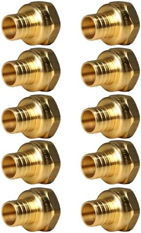 10 Pack XFITTING 1 inch Pex x 1 inch Female NPT Adapter, 1" Pex Female