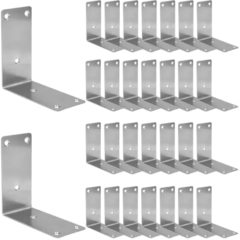 30PCS L-Shaped Corner Brackets, 4"X1"X1" 304 Stainless Steel Angle Bracket