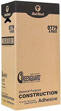 Red Devil 0779 General Purpose Construction Adhesive, 28 oz, 6-Pack, White