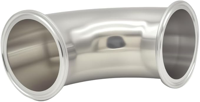 Sanitary Ferrule Elbow 90 Degree 76mm Pipe PD 3" Ferrule Tri Clamp