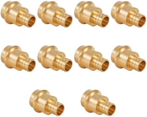 10Pcs EFIELD 3/4"Copper Press x 3/4"PEX Coupling Adapter(PEX1807346-10)