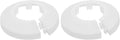 uxcell Escutcheon Plate, 1Pcs 25mm - Fit 0.98" Outer Diameter Split Pipe Flange Water Pipe Cover Collar Decoration, PP Plastic Plumbing Cover Plates (White)