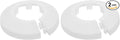 uxcell Escutcheon Plate, 2Pcs 25mm - Fit 0.98" Outer Diameter Split Pipe Flange Water Pipe Cover Collar Decoration, PP Plastic Plumbing Cover Plates (White)