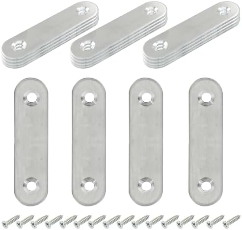 16 Pack 2.5 Inch Stainless Steel Flat Plate Straight Bracket