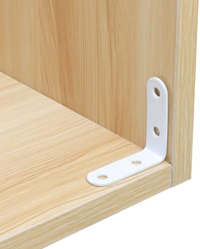 MY MIRONEY 50PCS White Right Angle Corner Braces Brackets, 2" x 2"