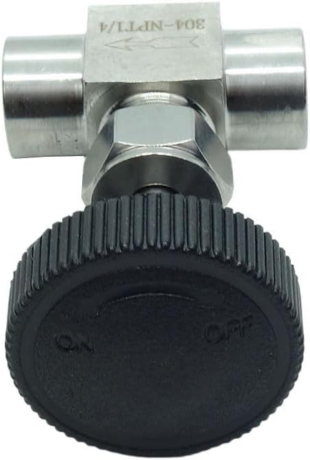 1 Piece Stainless Steel 304 Instrument Gas Needle Valve 1/4" NPT Female x 1/4 NPT Female