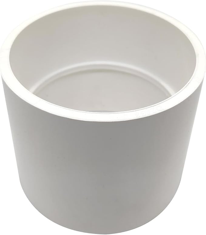 4" PVC Pipe Fitting Coupling Connector Adapter Pipe Fitting Slip (Socket x Socket) Schedule 40 White Color