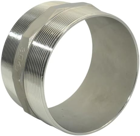 4"x4" NPT Male Threaded Hex Nipple,Stainless Steel 304 Quick Coupler Pipe Fitting (4")
