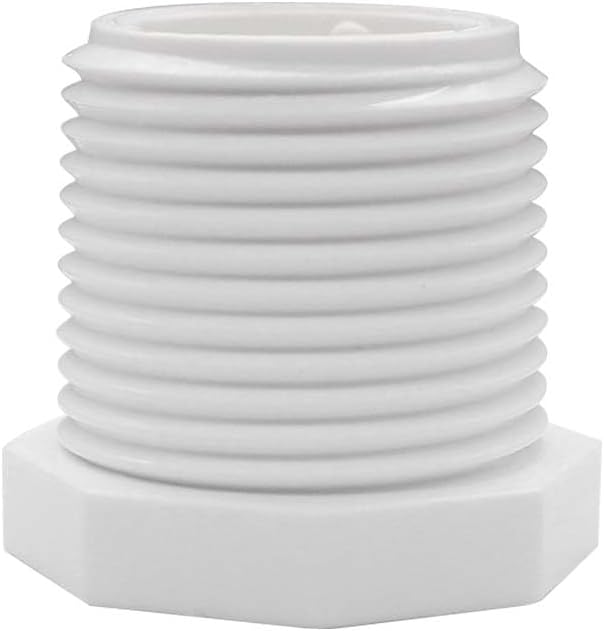 YSIL 1" PVC Cap 10Pcs Male Threaded NPT Plug, Pipe End Cap Coupling Adapter Fittings for Plumbing Water Line