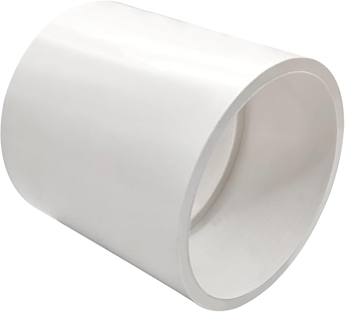 3" PVC Pipe Fitting Coupling Connector Adapter Pipe Fitting Slip (Socket x Socket) Schedule 40 White Color
