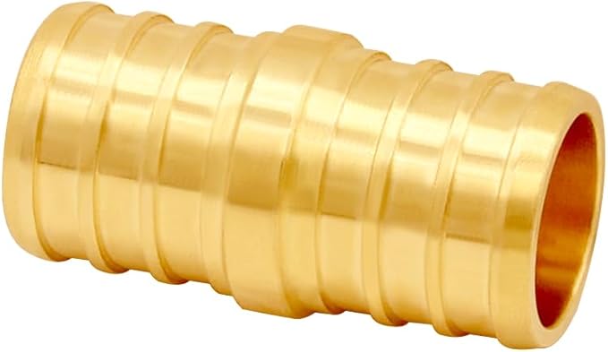 15PCS LF Brass 1/2 Inch PEX Barb Straight Coupling Pipe Crimp Fitting