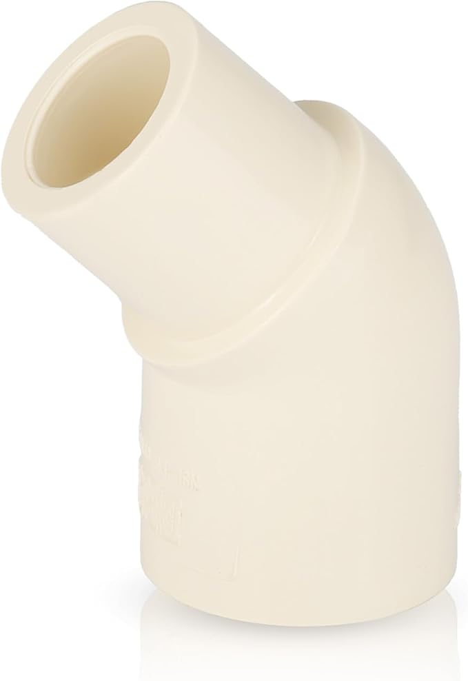200-PACK EFIELD CPVC Street Elbow,1/2" Spigot x 1/2" Slip 45-Degree Elbow Fitting,(CPVC010-25-200PCS)
