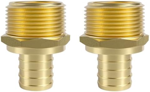 SUNGATOR 2-Pack 1" PEX to 1" NPT Male Adapter Fittings