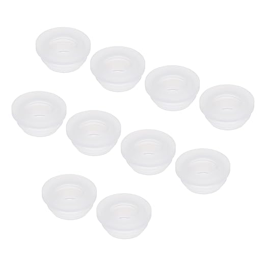 MECCANIXITY 20Pcs Snap Rubber Grommet Plug Mount Dia 11.5mm ID 8.5mm Narrow Groove Width 2mm Seal Anti-Scratch for Electrical Box Cable Pipes Transparent