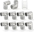 10PCS 304 Stainless Steel 90 Degree elbow,3/8" NPT Male × 3/8" NPT Male Thread Pipe Fitting