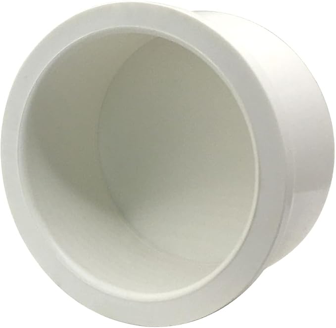 2PCS 2 Inch PVC Pipe End Cap Plug Adapter Pipe Fittings Slip Schedule(SCH) 40 for DIY Garden Shelf Home Industrial