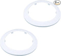 142mm Pipe Cover Decoration; Fit 5.59" Outer Diameter Pipe/Hole; White PP Plastic Escutcheon Collar; Snap-on Water Escutcheon Plate for Bathroom Kitchen Wall Tube Decor 2 Pcs