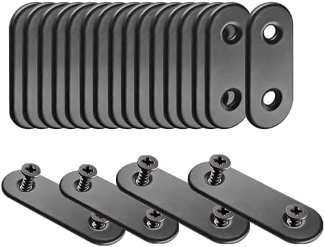 Flat Straight Brace,20Pcs Metal Brackets with 40Pcs Screws
