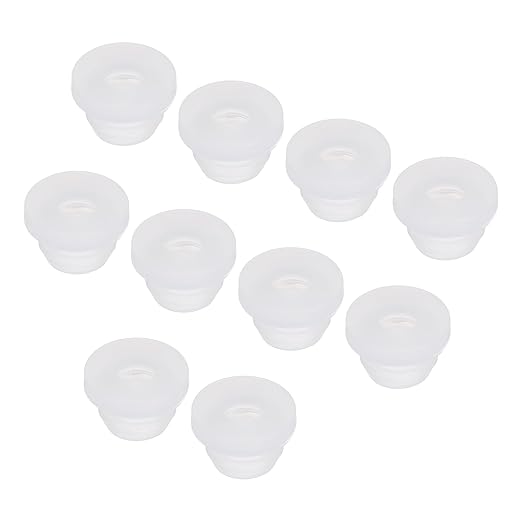 MECCANIXITY 20Pcs Snap Rubber Grommet Plug Mount Dia 6.5mm ID 4mm Narrow Groove Width 2mm Seal Anti-Scratch for Electrical Box Cable Pipes Transparent