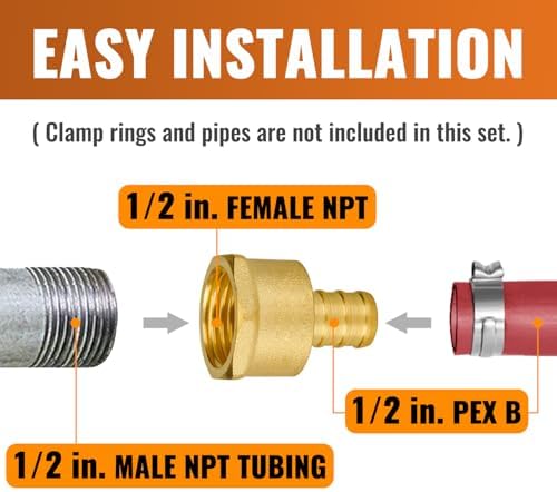 SUNGATOR 2-Pack 1/2 Inch PEX Female Adapter
