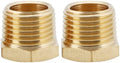 2PCS 1/2" x 1/4" Brass Reducer Hex Bushing by CX WONDERLAND