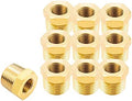 Joywayus 10Pcs Brass Reducing Hex Bushing 3/8" NPT Male to 1/8" NPT Female
