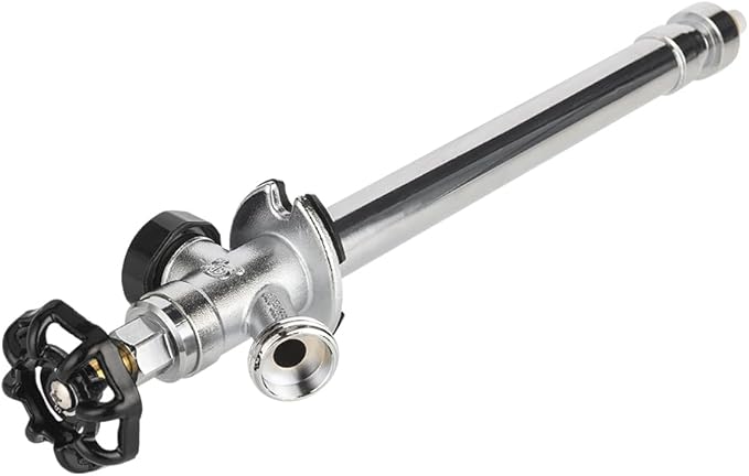 EFIELD 6-inch Anti-Siphon Frost Free Sillcock 1/2 inch Push Fit X 3/4 inch Hose Bibb, Chrome Plated Brass Body (6-inch),(SILLCOCK036)