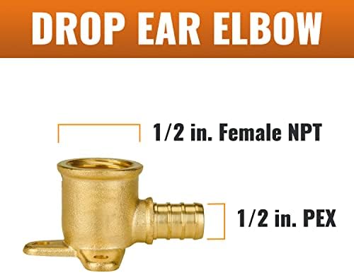 SUNGATOR 25-Pack 1/2 Inch PEX Drop Ear Elbow