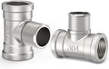 ChillWaves 304 Stainless Steel Pipe Fitting, Male Branch Tee 3/4" NPT Female x 3/4" NPT Male x 3/4" NPT Female Thread Adapter(2-PACK)