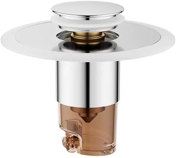 Bathroom Sink Stopper,pop up Sink Drain Stopper,Drain Hair Catcher,3-Layer Odor-Proof 27mm Sink Drain Strainer, 304SS/Brass Core, Universal Fit, Blocks Bugs & Smells.