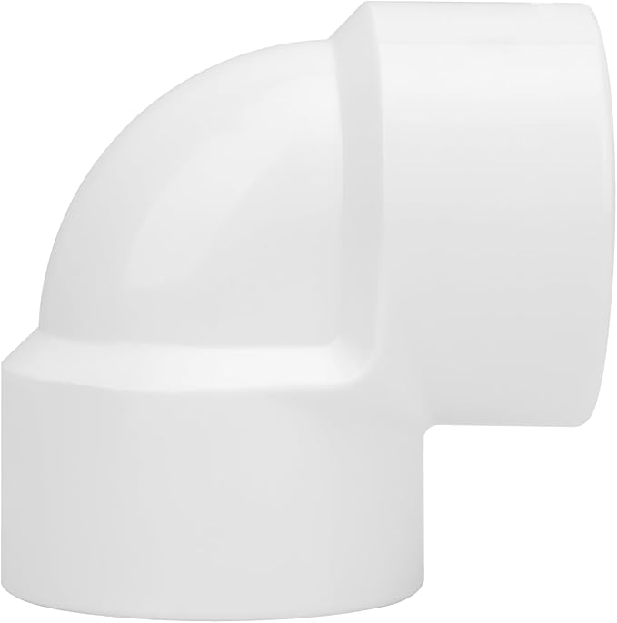 10Pack 3/4" Double Female Thread 90 Degree PVC Elbow Pipe Fitting Connector SCH40 3/4IN F to F Threaded 90 Degree Elbow PVC Corner Adapter Pipe Fitting for Home Sewer Plumbing Water Line