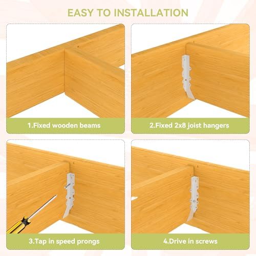 50 pcs 2x8 Joist Hanger,LU28 18 Gauge Galvanizing Face Mount Joist Hangers for Wood,Hurricane Tie for Rafter Fits Truss Connectors Rafter Hangers 2x8 Great for Floor Deck and Ceiling Joists