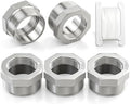 Taisher 5pcs 316L SS Reducer Hex Bushing,1" MNPT x 3/4" FNPT Pipe