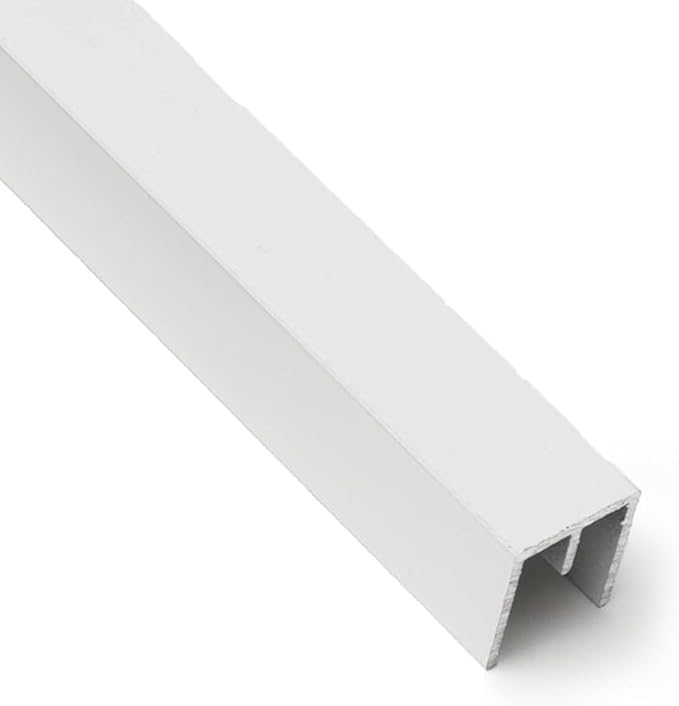 Top Track 5/8" x 3/4 for Sliding Door - Replacement Sliding Screen Door Upper Tracking System - Easy Assembly Hardware for DIY - Heavy Duty White Aluminum Track - 5/8” Wide 3/4” Tall -96 in, 1 Piece