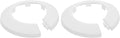 uxcell Escutcheon Plate, 1Pcs 40mm - Fit 1.57" Outer Diameter Split Pipe Flange Water Pipe Cover Collar Decoration, PP Plastic Plumbing Cover Plates (White)