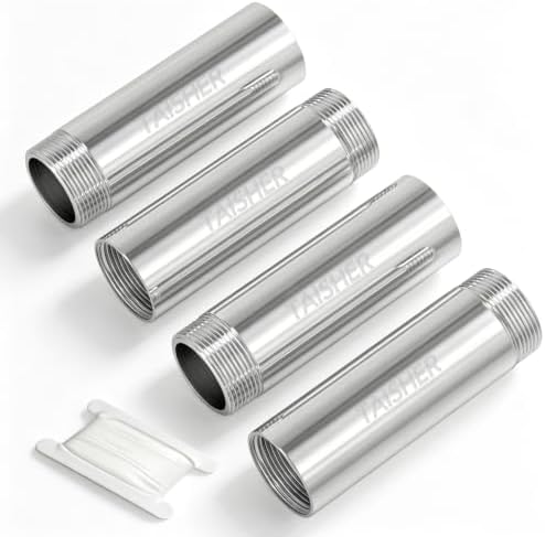 TAISHER 4Pcs Thickened Nipple Cast Pipe 3/4" MNPT x 3/4" FNPT, 4" Length