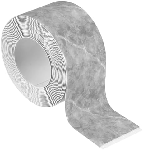 PATIKIL Caulk Tape 1.5" x 10.5 Ft, Self Adhesive Sealing Tape Waterproof Toilet Tub Caulk Sealant Strip Sealing Trim for Kitchen Bathroom Toilet Bathtub Sink Countertop, Dark Grey