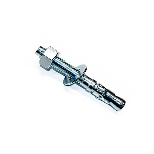Zinc-Plated Steel Wedge Anchors, 1/2" X 2-3/4" - Heavy-Duty Mounting Bolts for Concrete - 25 Pack