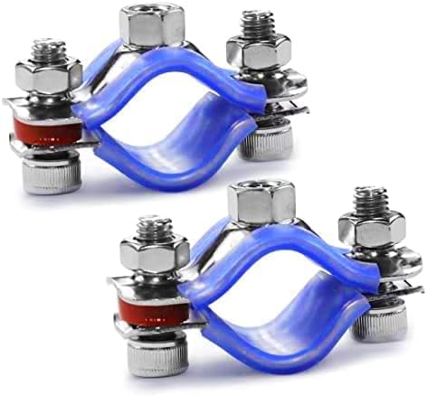 2PCS 304 Stainless Steel Wall Ceiling Mount Pipe Supports, Split Ring Hanger for OD Pipe 51-57mm, Pipe strap clamp for ID 2" Pipe